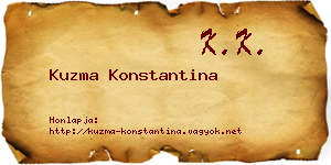 Kuzma Konstantina névjegykártya
